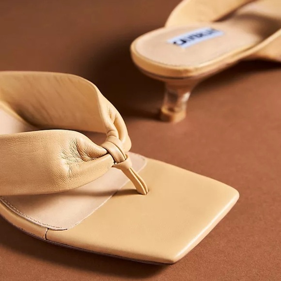 Anthropologie CAVERLEY 100% Leather Stella II Mules Nude Tan Size 41 / US 11 - Picture 2 of 7